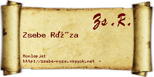 Zsebe Róza névjegykártya