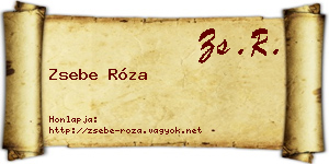 Zsebe Róza névjegykártya